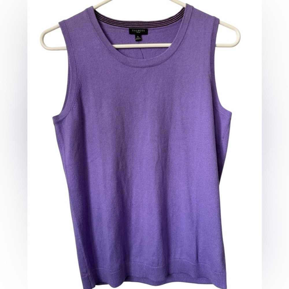 Talbots Petite Purple Sleeveless Tank Top Sweater Shell PS